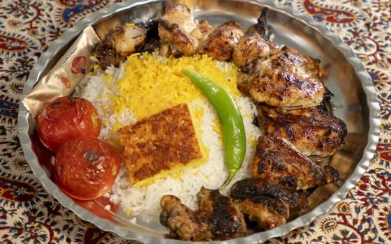 چلو جوجه با استخوان